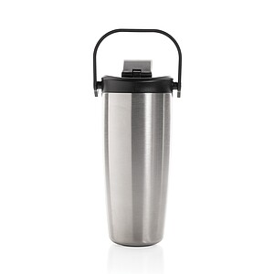 Uzamykatelný termohrnek Avira z recyklované nerezové oceli, stříbrná