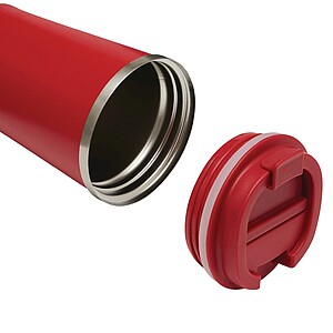 Vakuově izolovaný cestovní termohrnek 350 ml, červená
