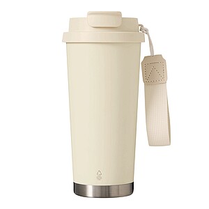 Vakuově izolovaný cestovní termohrnek 500 ml, béžová