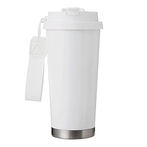 Vakuově izolovaný cestovní termohrnek 500 ml, bílá
