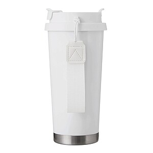 Vakuově izolovaný cestovní termohrnek 500 ml, bílá