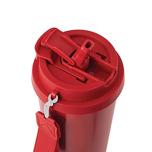 Vakuově izolovaný cestovní termohrnek 500 ml, červená