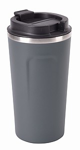 Vakuový termohrnek COFFEE TIME, šedý - termohrnek s vlastním potiskem