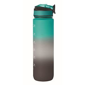 VAYANA Sportovní láhev na pití z recyklovaného plastu, 1000 ml, černá/tyrkysová