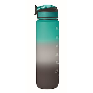 VAYANA Sportovní láhev na pití z recyklovaného plastu, 1000 ml, černá/tyrkysová