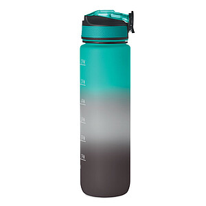 VAYANA Sportovní láhev na pití z recyklovaného plastu, 1000 ml, černá/tyrkysová