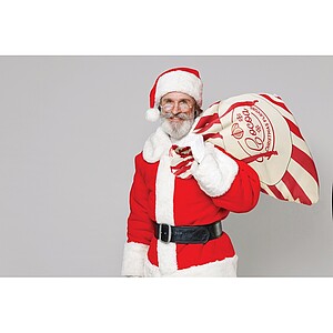 Velká bavlněná vánoční taška, červená