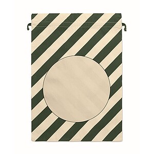 Velká bavlněná vánoční taška, zelená