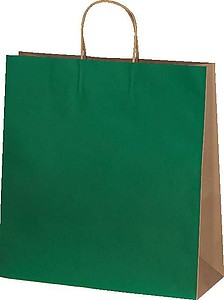 Velká recyklovaná papírová taška,zelená papírová taška s potiskem