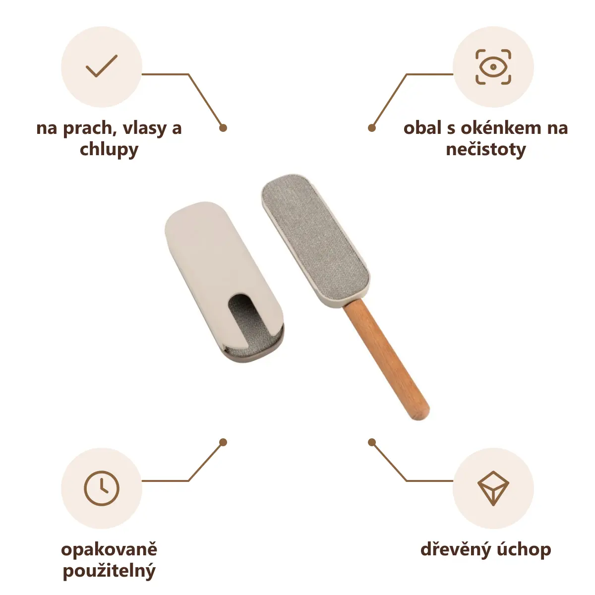 Infografika VS SARIKOY Kartáč na čištění oblečení