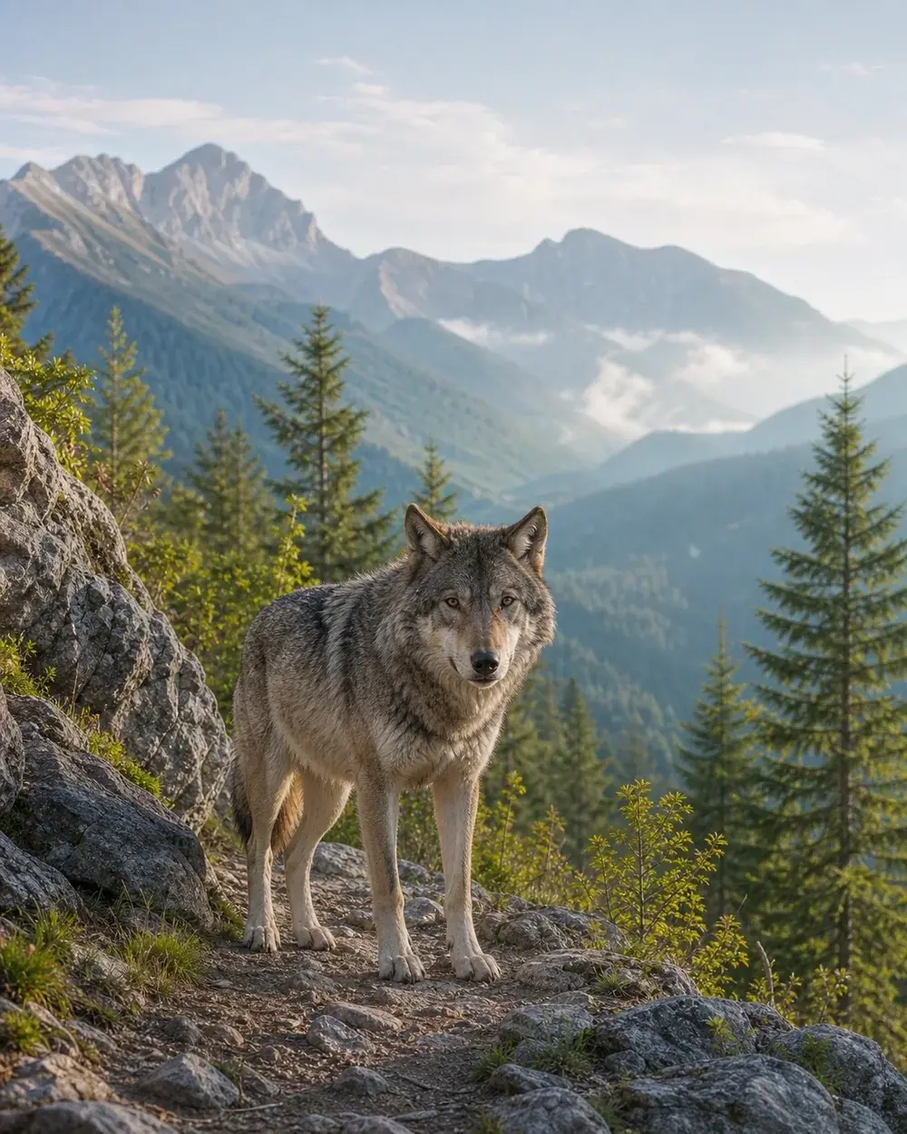 Horská krajina vystihující outdoorový charakter Schwarzwolf