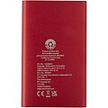 4000mAh powerbanka typu C z recyklovaného hliníku, červená