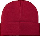 Akrylová čepice Boreas protáhlého tvaru (beanie), tmavě červená