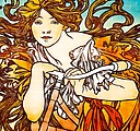 Alfons Mucha 2026, nástěnný kalendář