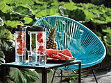 ARAMINTA Láhev na vodu s oddílem na ovoce, objem 800 ml, modrá