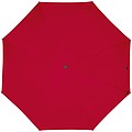 Automatický skládací deštník, pr. 98cm, s karabinou v rukojeti, červený