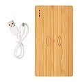 Bambusová bezdrátová powerbanka 4 000 mAh 5W, hnědá