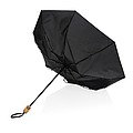 Bambusový automatický deštník Impact AWARE™ RPET 190T, průměr 94 cm, černá