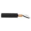 Bambusový automatický deštník Impact AWARE™ RPET 190T, průměr 94 cm, černá