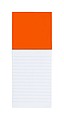 Barevná magnetka na lednici se 40ti listým blokem, 60x148mm, oranžová