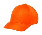 Baseballová čepice se 6ti panely a zapínáním na suchý zip, oranžová