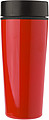 BERGIL Dvoustěnný cestovní hrnek, nerez/plast, 0,45 l, červený