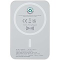 Bezdrátová magnetická powerbanka 5000 mAh 15W s 20W PD – vyrobeno z recyklovaného plastu, bílá