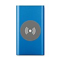 Bezdrátová nabíjecí powerbanka 4000 mAh z hliníku, královská modrá