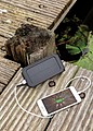 Bezdrátově nabíjecí powerbanka 10000mAh se solárním panelem