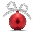 Bluetooth reproduktor jako vánoční baňka, červená