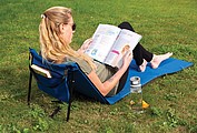 BUSKO Skládací plážové lehátko, královská modrá