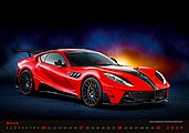 Cars 2026, nástěnný kalendář, prodloužená záda
