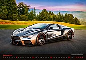 Cars 2026, nástěnný kalendář, prodloužená záda