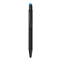 Černá hliníková propiska, vylaserované logo je stejné barvy jako stylus, modrá n., tyrkysová