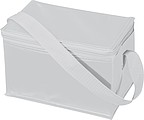 Chladící taška na 6 plechovek s popruhem, nylon, bílá