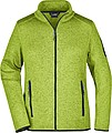Dámská fleecová bunda James Nicholson knit fleece jacket women, jasně zelená/modrá, vel. S