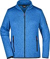 Dámská fleecová bunda James Nicholson knit fleece jacket women, královská modrá/červená, vel. L
