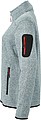 Dámská fleecová bunda James Nicholson knit fleece jacket women, šedá/červená, vel. L