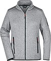 Dámská fleecová bunda James Nicholson knit fleece jacket women, šedá/červená, vel. S