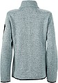 Dámská fleecová bunda James Nicholson knit fleece jacket women, šedá/červená, vel. S