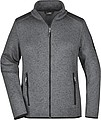 Dámská fleecová bunda James Nicholson knit fleece jacket women, tmavě šedá/stříbrná, vel. S
