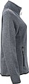 Dámská fleecová bunda James Nicholson knit fleece jacket women, tmavě šedá/stříbrná, vel. S