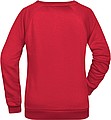 Dámská mikina James Nicholson sweatshirt women, červená, vel. L