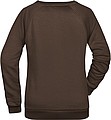 Dámská mikina James Nicholson sweatshirt women, hnědá, vel. L