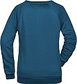 Dámská mikina James Nicholson sweatshirt women, modrozelená, vel. XS