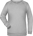 Dámská mikina James Nicholson sweatshirt women, tmavě šedý melír, vel. S