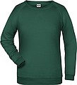 Dámská mikina James Nicholson sweatshirt women, tmavě zelená, vel. S