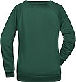 Dámská mikina James Nicholson sweatshirt women, tmavě zelená, vel. S