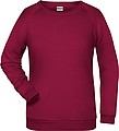 Dámská mikina James Nicholson sweatshirt women, vínová, vel. XS