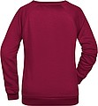 Dámská mikina James Nicholson sweatshirt women, vínová, vel. XS